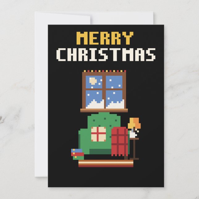 Läsnisch Pixel Art Julkort (Framsida)