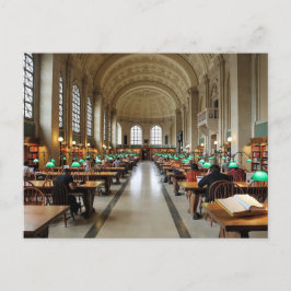 Läsrum Boston Massachusetts Postcard Helg Vykort