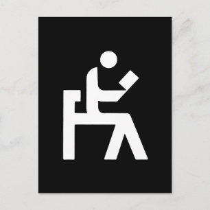 läsrum för bibliotek vykort