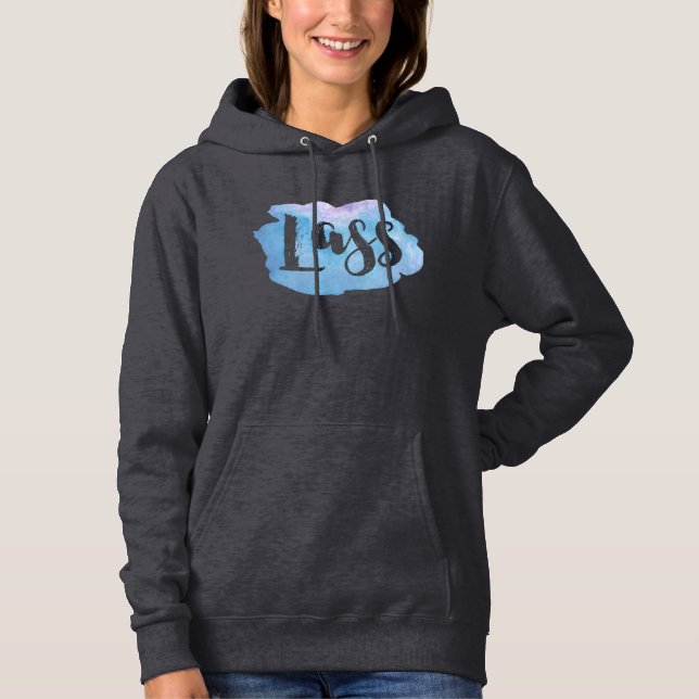 Lass, Scottish, Northern English Dialect Hoodie Tee (Framsida)