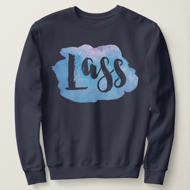 Lass, skotsk, Newcastle Dialect Sweatshirt T-shirt (Design framsida)