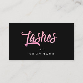 Lassar Bright Rosa ros Black Typograph Makeup Visitkort