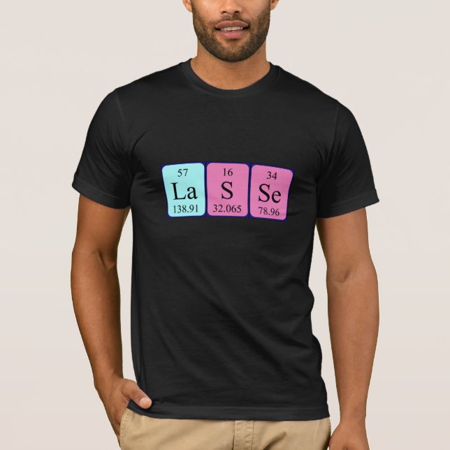 Lasse Periodiska skjorta bord namn T-shirt (Framsida)
