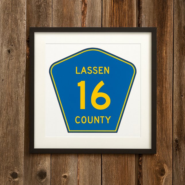 Lassen County Vägschild Affisch (Skapare uppladdad)
