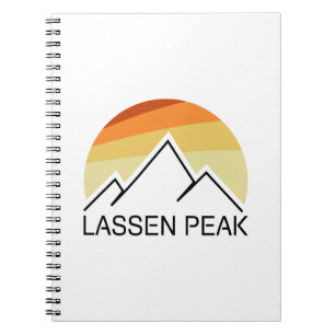 Lassen Peak California Retro Anteckningsbok