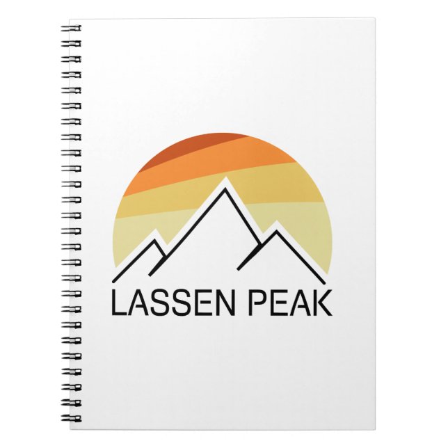 Lassen Peak California Retro Anteckningsbok (Framsidan)