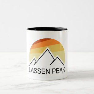 Lassen Peak Kalifornien Retro Två-Tonad Mugg