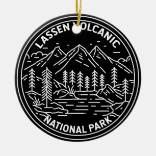 Lassen Volcanic National Park California Monoline Julgransprydnad Keramik