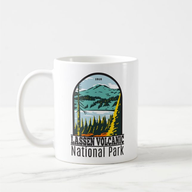 Lassen Volcanic National Park California Vintage Kaffemugg (Vänster)
