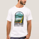Lassen Volcanic National Park California Vintage T Shirt<br><div class="desc">Lassen Volcanic-vektorgrafik i ett fönster med stil-design. Parken är rik på hydrotermiska platser som Bumpass helvetet,  med sina tunnlar av bubblande lera pots.</div>