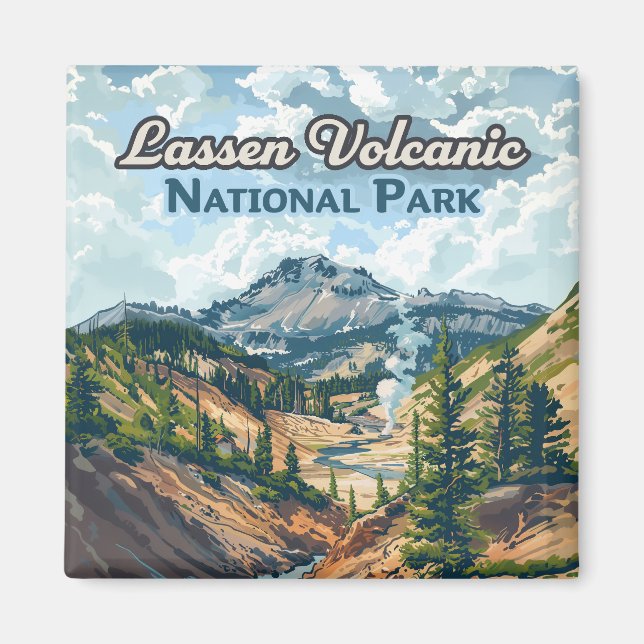 Lassen Volcanic National Park California Volcano Magnet (Framsidan)