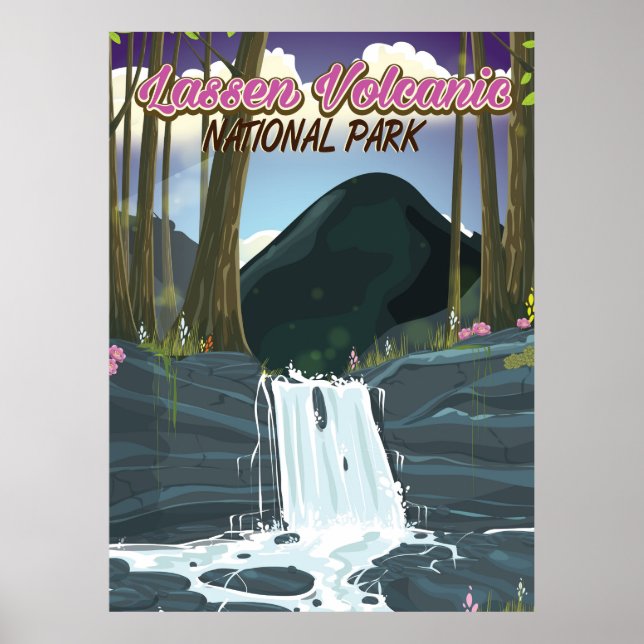 Lassen Volcanic National Park travel poster (Framsidan)