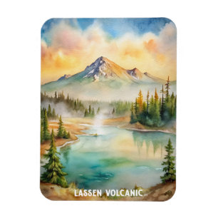 Lassen Volcanic nationalpark - målning av vattenfä Magnet