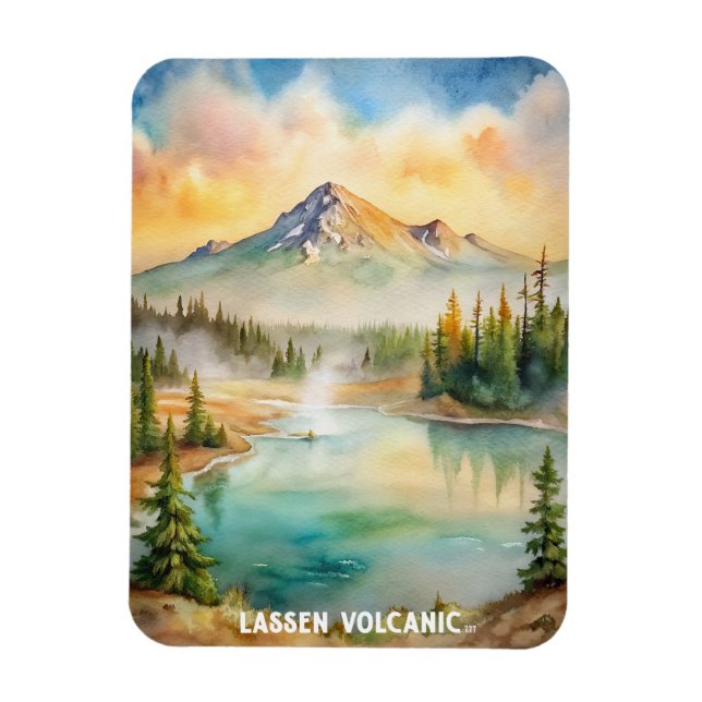 Lassen Volcanic nationalpark - målning av vattenfä Magnet (Vertikal)