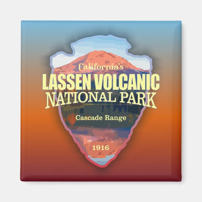 Lassen Volcanic (pilhuvud) Magnet (Framsidan)
