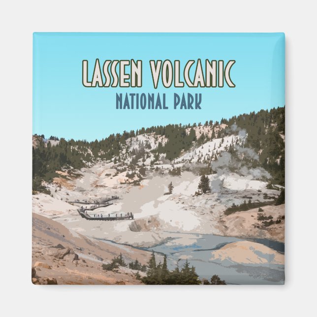 Lassen Volcanics nationalpark Kalifornien Magnet (Framsidan)