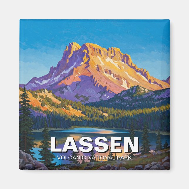 Lassen Volcanics nationalpark Kalifornien Magnet (Framsidan)