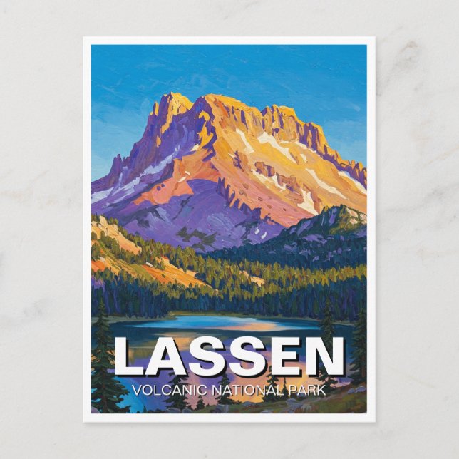 Lassen Volcanics nationalpark Kalifornien Vykort (Framsida)