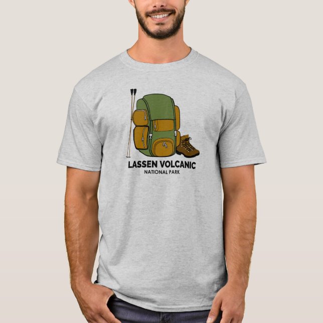 Lassen Volcanics nationalpark ryggsäck T Shirt (Framsida)