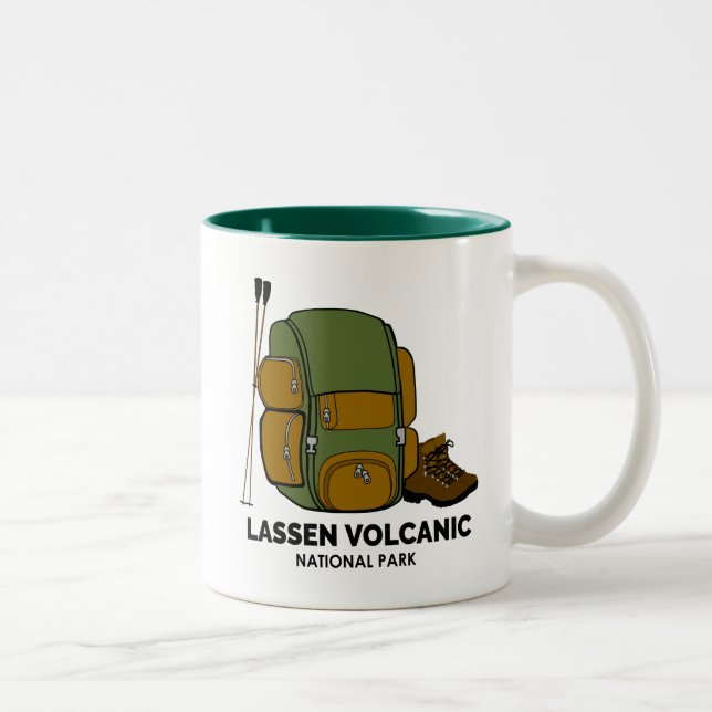 Lassen Volcanics nationalpark ryggsäck Två-Tonad Mugg (Höger)