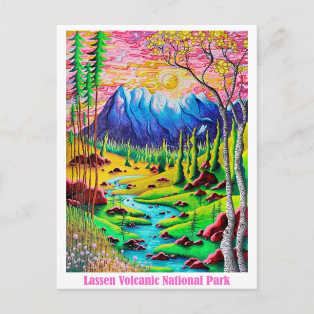 Lassen Volcanics nationalpark Travel Art-vykort Vykort (Framsida)