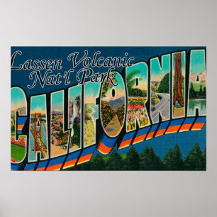 Lassen vulkanisk nationalpark, CA Poster