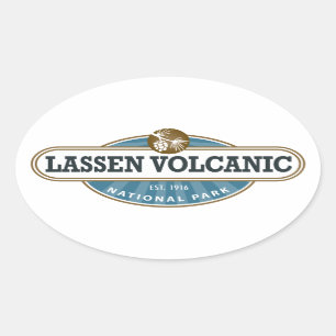 Lassen vulkanisk nationalpark ovalt klistermärke