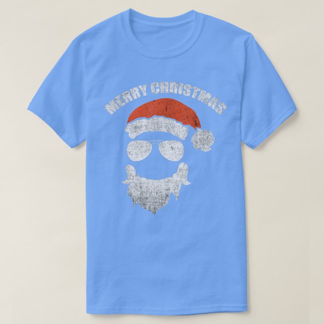Lasser av Jultomten ansikte med Hat Beard C T Shirt (Design framsida)