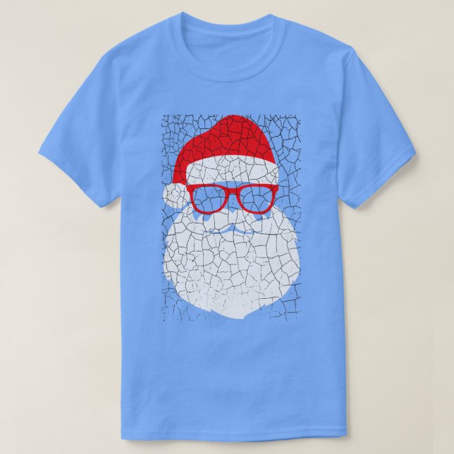 Lasser av Jultomten ansikte med Hat Beard C T Shirt (Design framsida)
