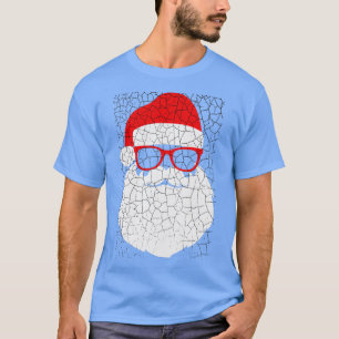 Lasser av Jultomten ansikte med Hat Beard C T Shirt