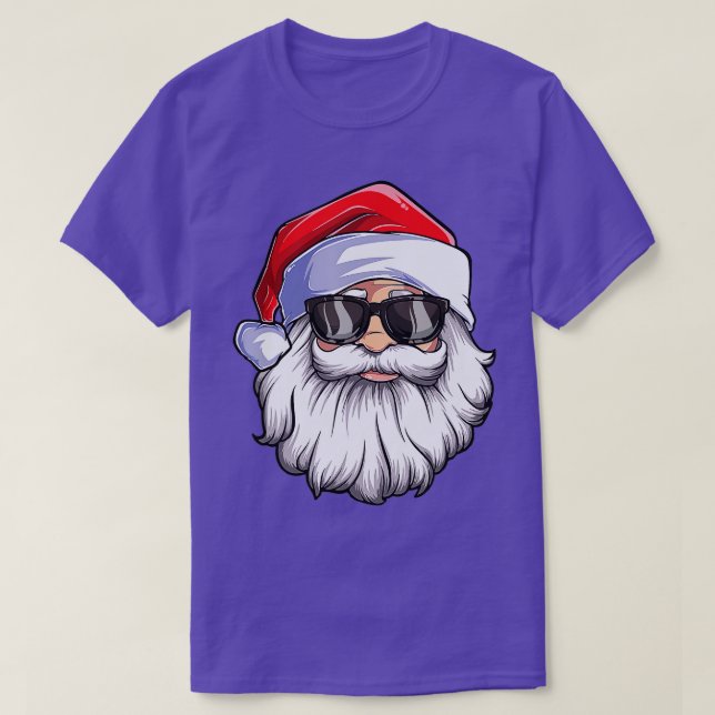 Lasser av Jultomten ansikte med Hat Beard C T Shirt (Design framsida)