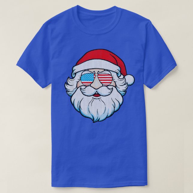 Lasser av Jultomten Ansikte med Hat Beard C T Shirt (Design framsida)