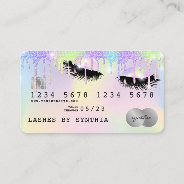 Lasser för Unicorn-drivning med Kredit-kort Visitkort (Framsida)