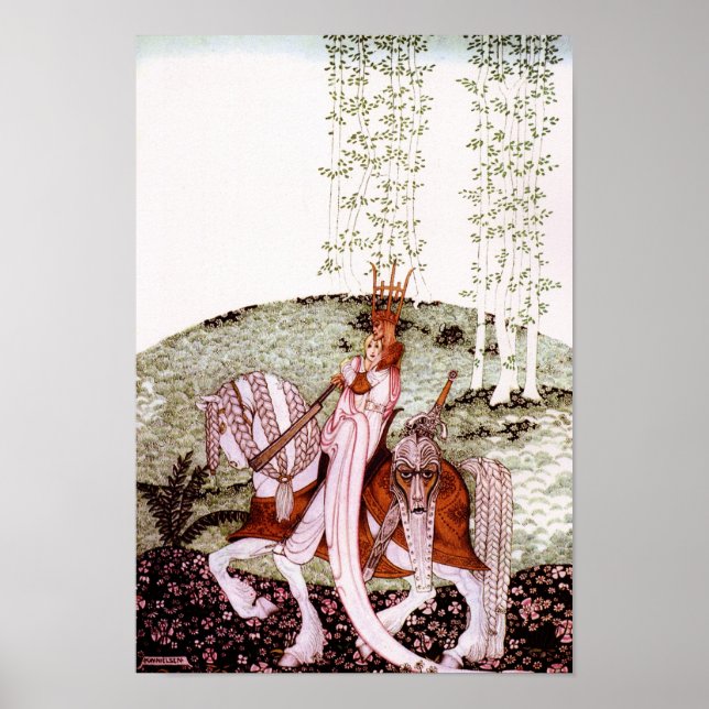 Lassie och hennes Godmor Fine Art Print Poster (Framsidan)