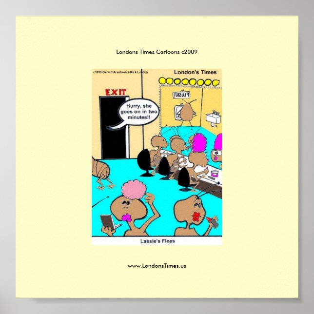 Lassies Loppor Roligt Serietidningsaffisch Poster (Framsidan)