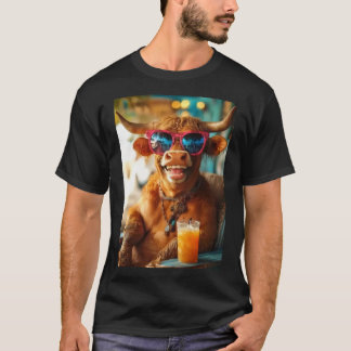 Lässiger Stier mit Sommerflair T Shirt
