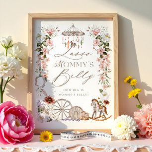 Lasso Mamma Belly Vild Western babystölder Poster