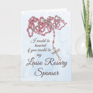 Lasso Rosary Sponsor bjudande in till det katolska Inbjudan