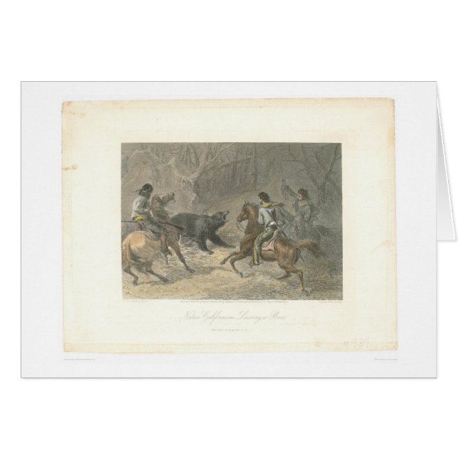 Lassoing en björn (1178A) Hälsningskort (Framsidan Horizontal)