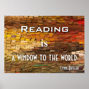 Lässtapel av Bokar färglöst Poster