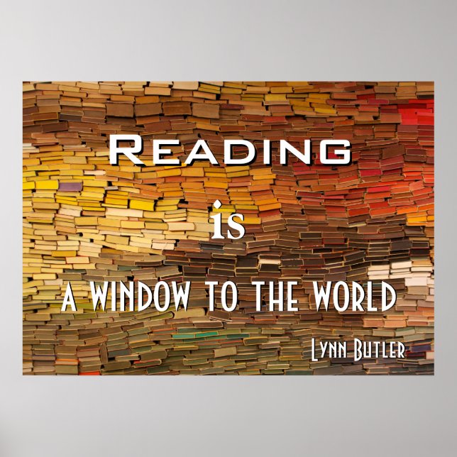 Lässtapel av Bokar färglöst Poster (Framsidan)