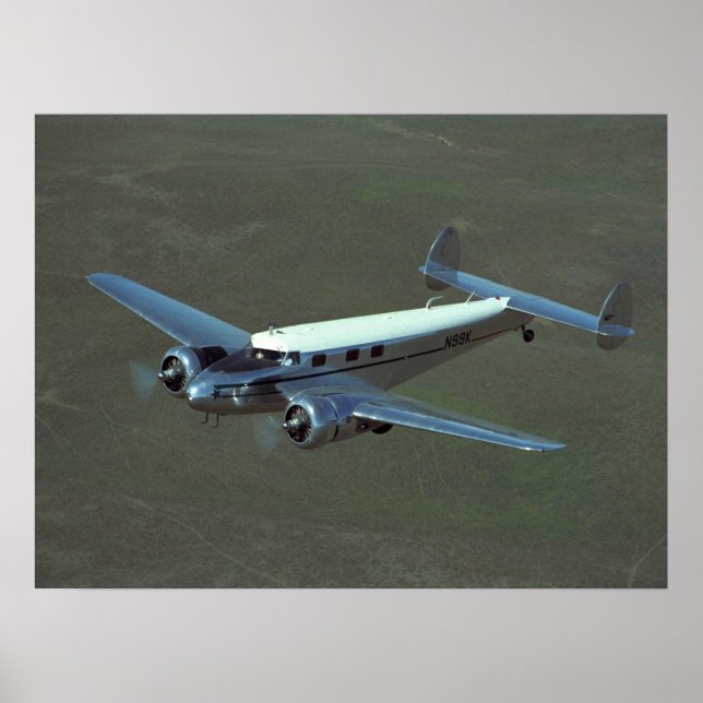 Låst, 12A Electra, 1938_Classic Aviation Poster (Framsidan)