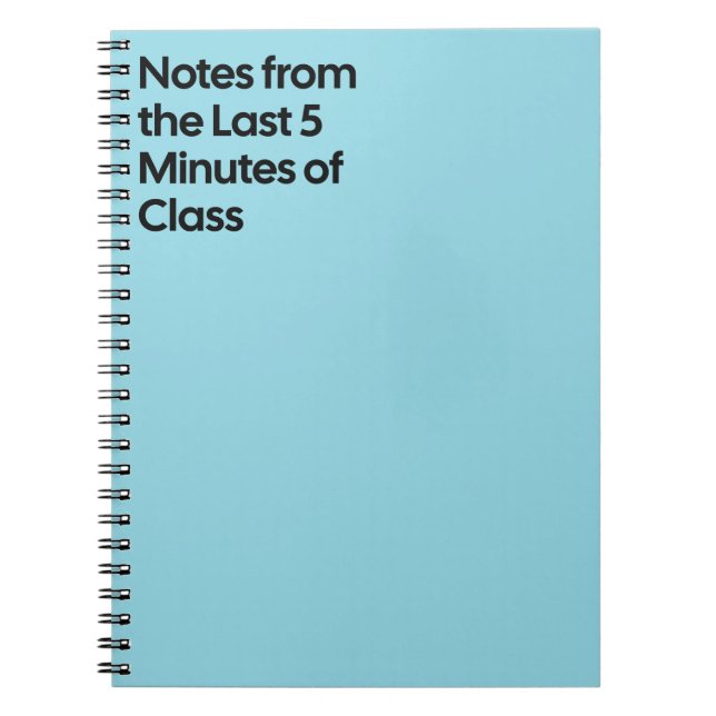 Last 5 Minutes Class Notebook Anteckningsbok (Framsidan)