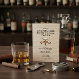 Last Barrel Before the Bride Bachelor Party Inbjudningar
