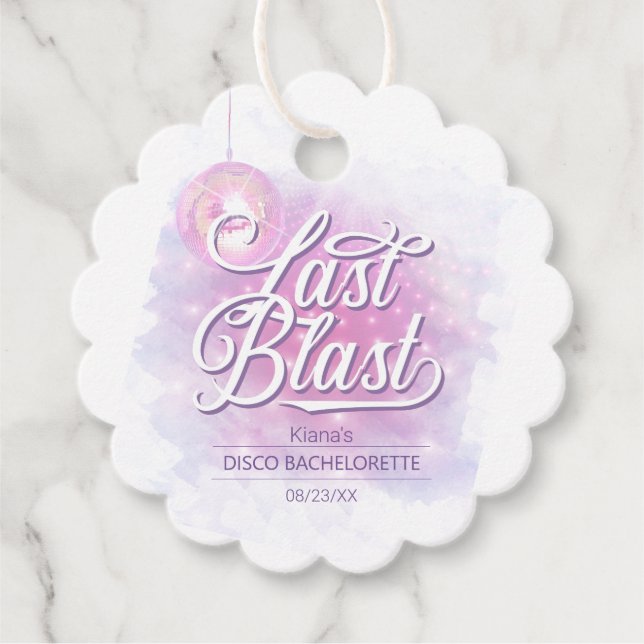 Last Blast Disco Bachelorette ID928 Gåvor Etiketter (Framsida)