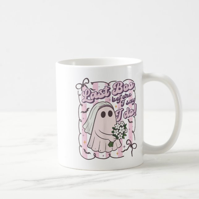 Last Boo Before I Say I Do Bride Ghost Halloween B Kaffemugg (Höger)