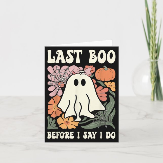 Last Boo Before I Say I Do Ghost Wedding Bachelore Kort (Framsida)