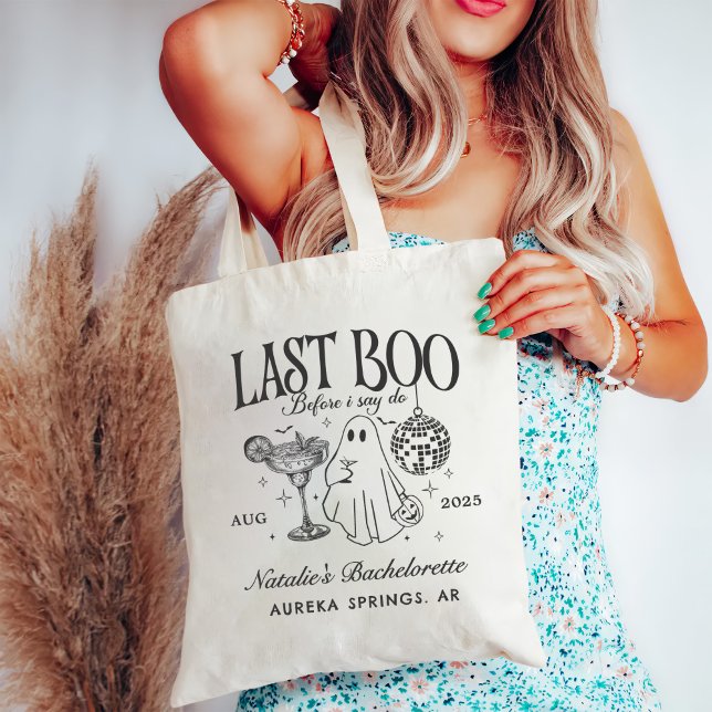 Last Boo Innan jag gör Bachelorette Halloween fest Tygkasse (Skapare uppladdad)