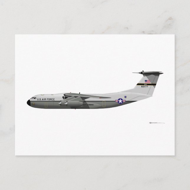 Låst C-141A Starlifter Vykort (Framsida)