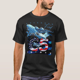 Låst C-5 Galaxy USAF Militärflygplan T Shirt